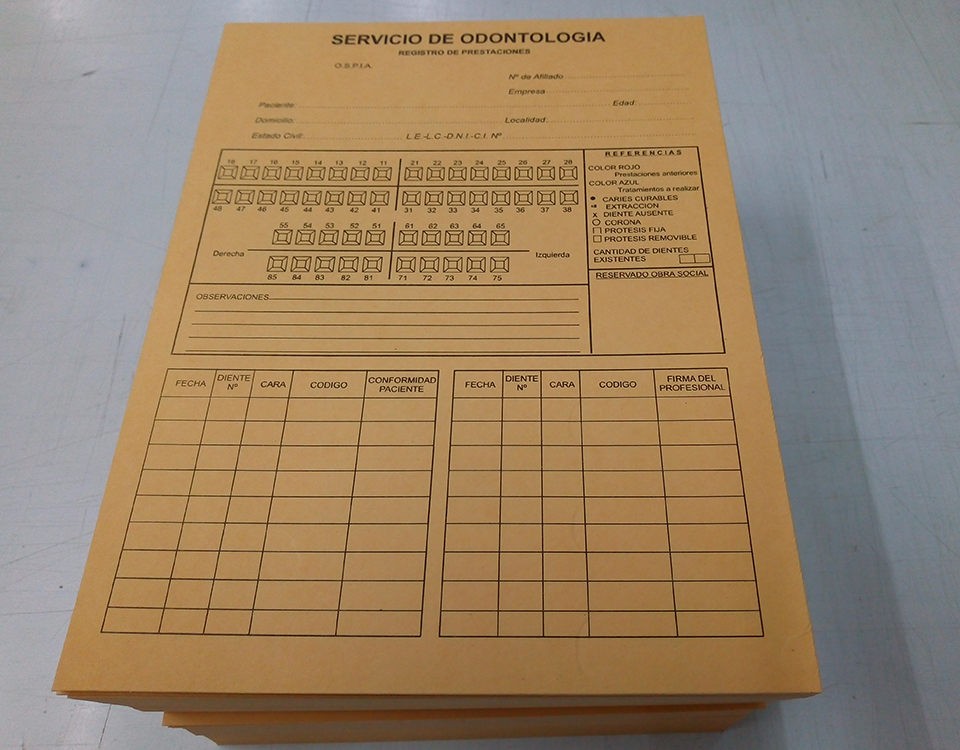 Fichas Odontológicas